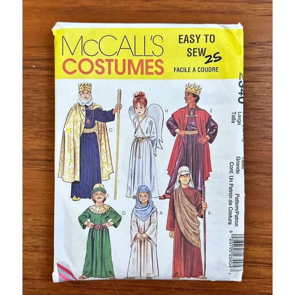 UNCUT McCall’s 2340 Costume Jesus Bible Nativity CHILD 12-14